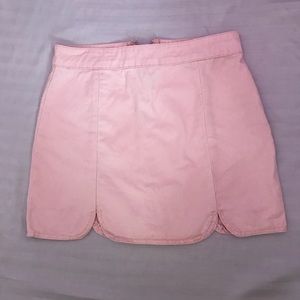 baby pink scallop mini skirt